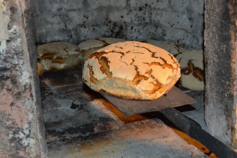 Bread making - wooden oven